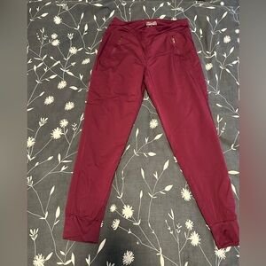 Wine color medium scrub pants, women’s